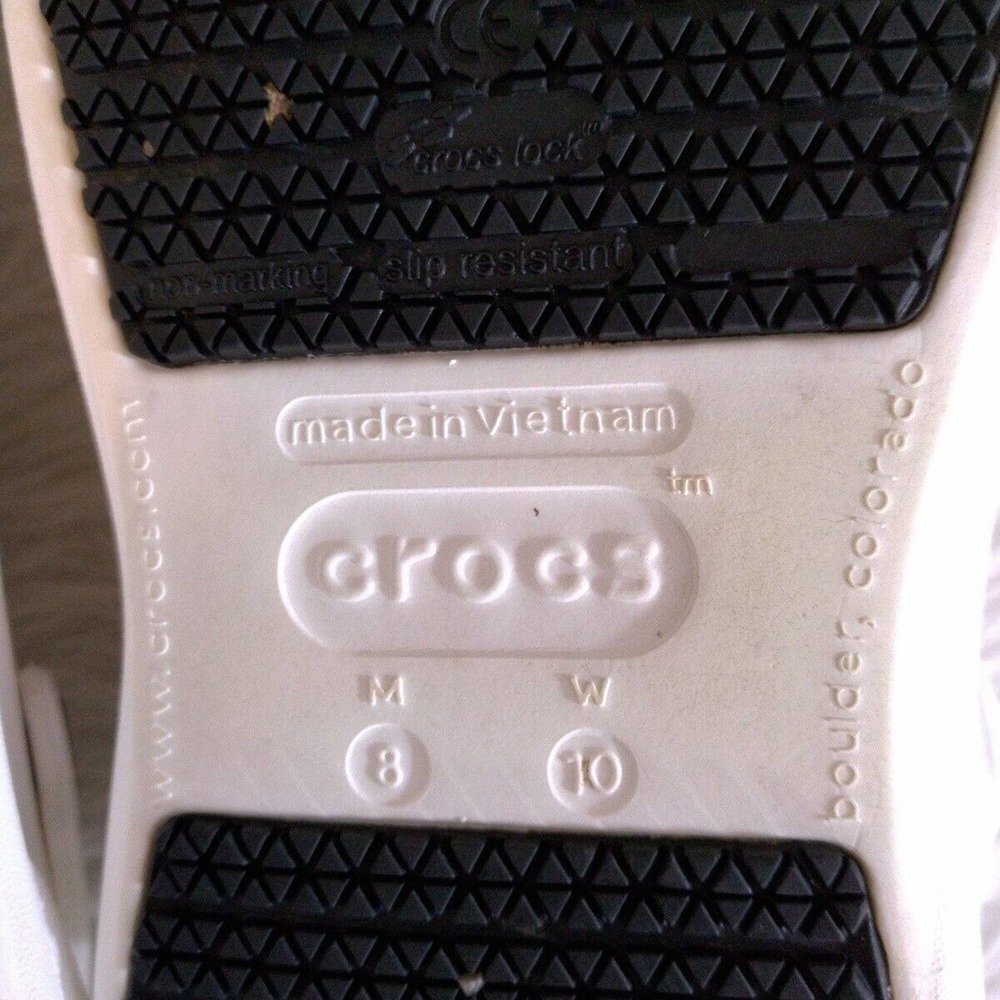 Crocs at Work Unisex Sz W 10 / M 8 Bistro Clog Slip Resistant White Work Comfort - Picture 7 of 8
